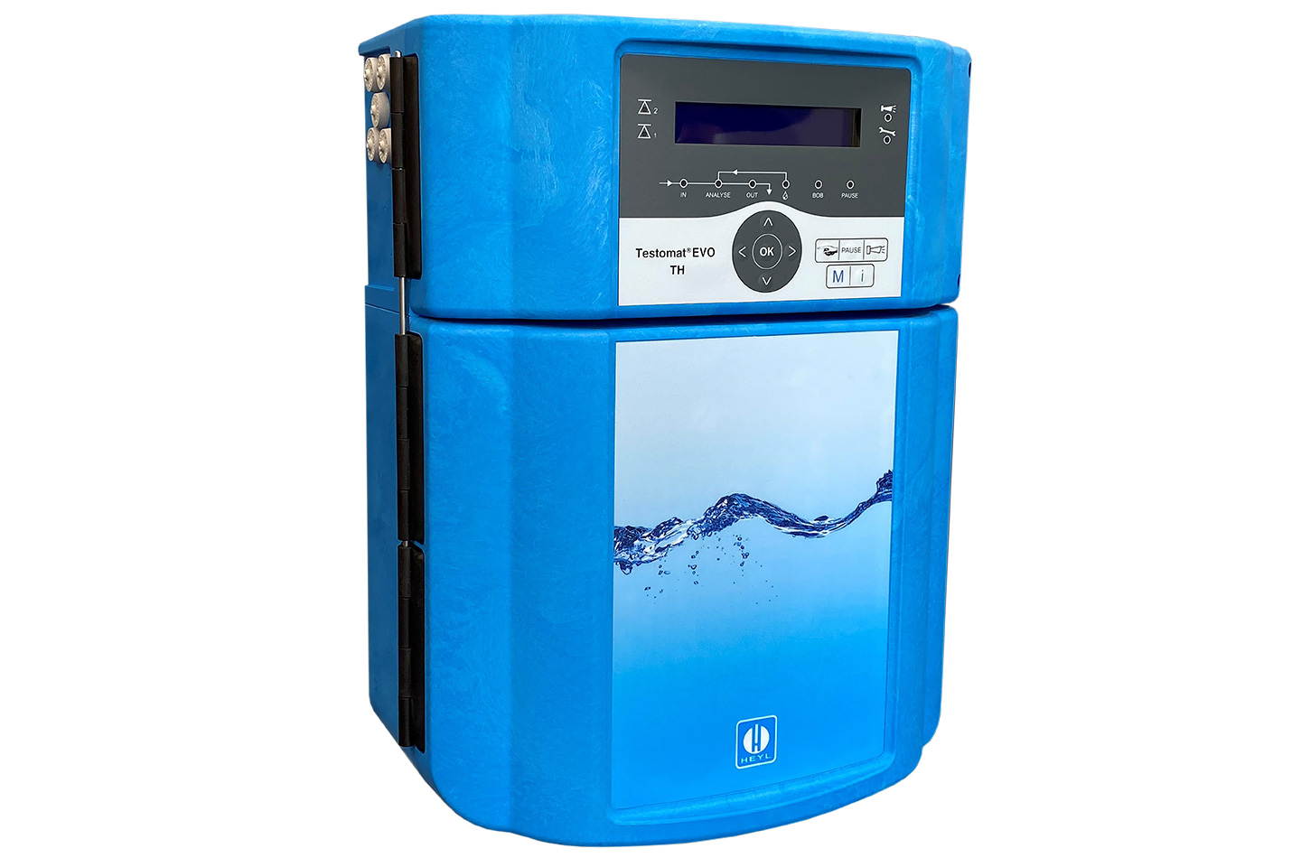 Testomat® EVO (Successor Testomat® ECO) Testomat EVO TH, Gesamtansicht des Geräts mit Display und Bedienelementen, 100–240 VAC / 100–353 VDC