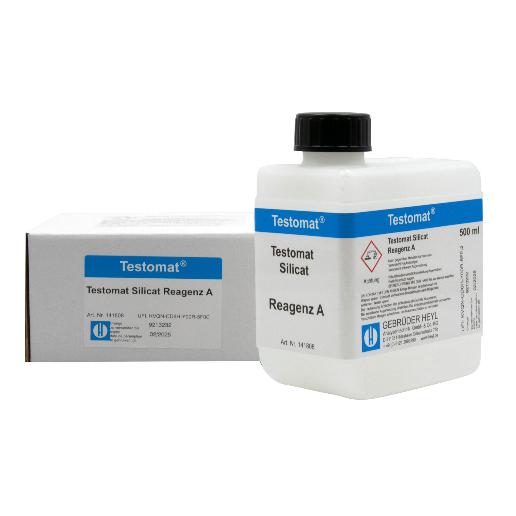 Testomat® 808 SIO2 Reagent A - 500 ml Testomat® 808 SIO2 Reagenz A, 500 ml Originalgebinde, Messmittel für Silikatgehalt