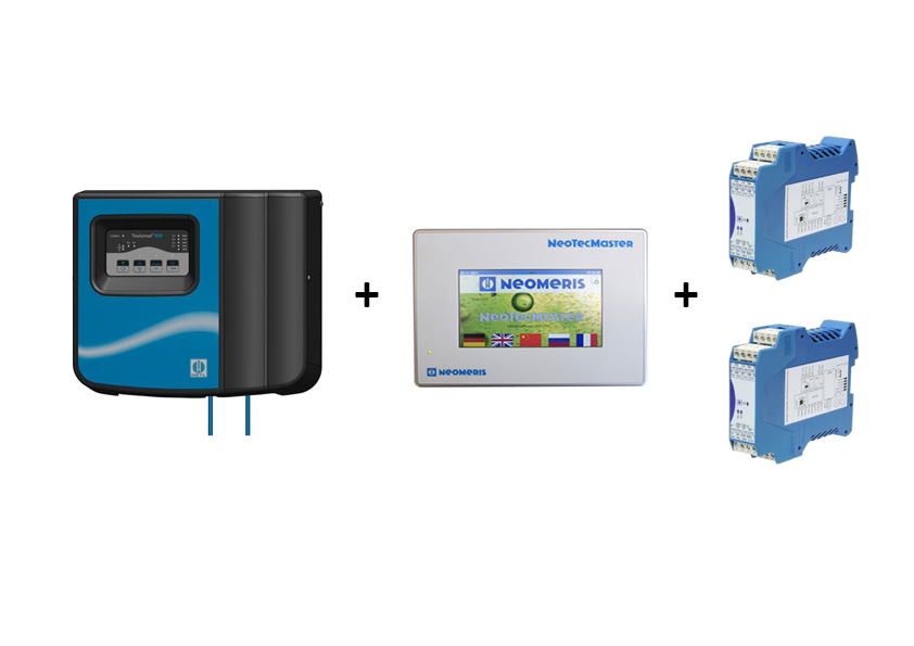 Testomat® 808 with NeoTecMaster® - value-added package Testomat 808 mit NeoTecMaster, Gesamtansicht, Analysegerät mit NeoTecMaster Controller