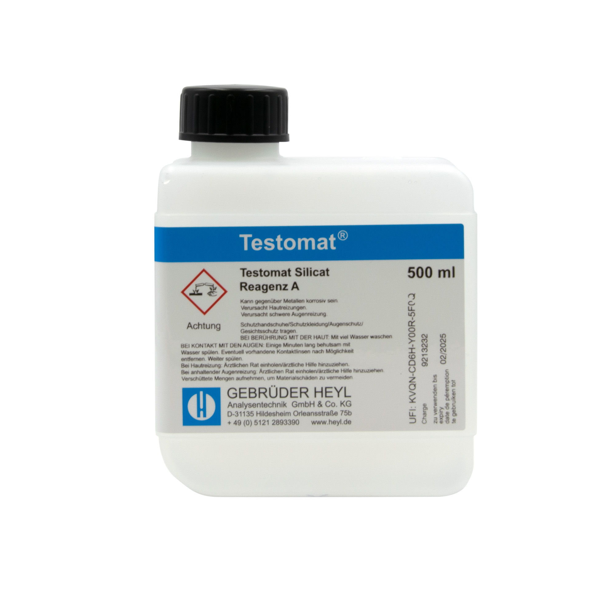 Testomat® 808 SIO2 Reagent A, 500 ml original container, measuring agent for silicate content