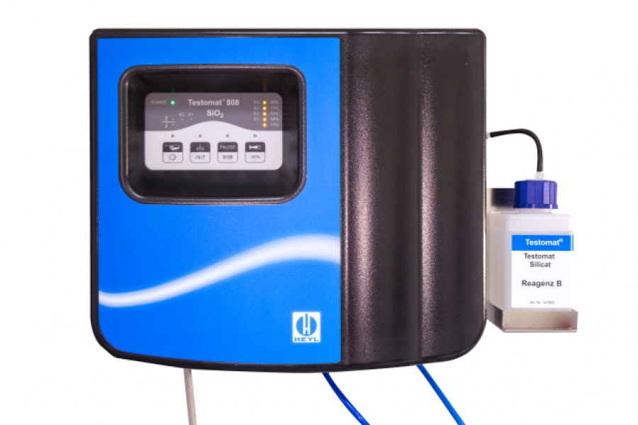 Testomat 808 SIO2, blue/black housing and display for precise silicate control, 115 V/50-60 Hz 0.3 - 1 bar