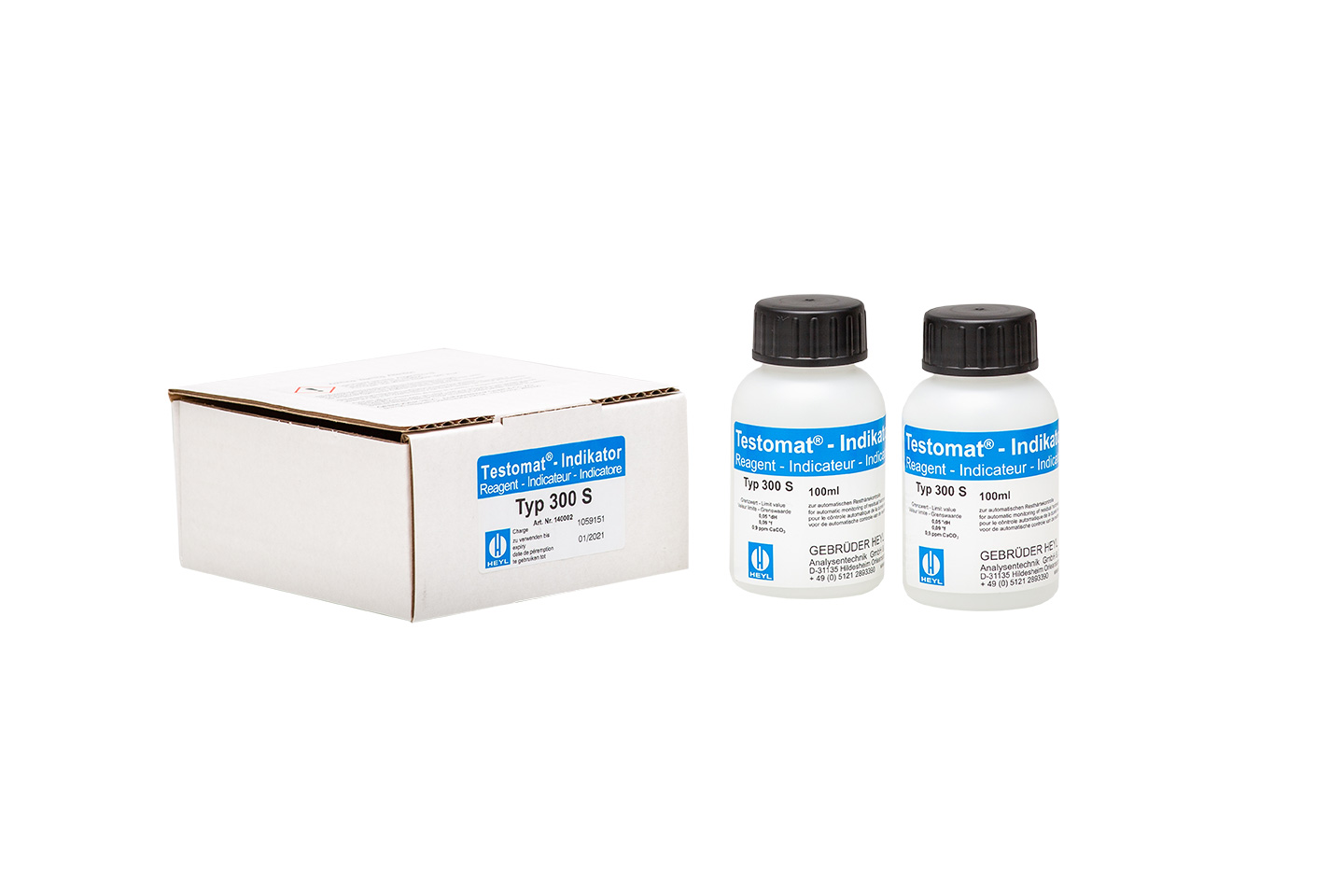 Testomat® 808 indicator 300S 2 x 100 ml Testomat 808 Indikator 300 S, zwei 100-ml-Flaschen nebeneinander, Originalprodukt für Testomat 808