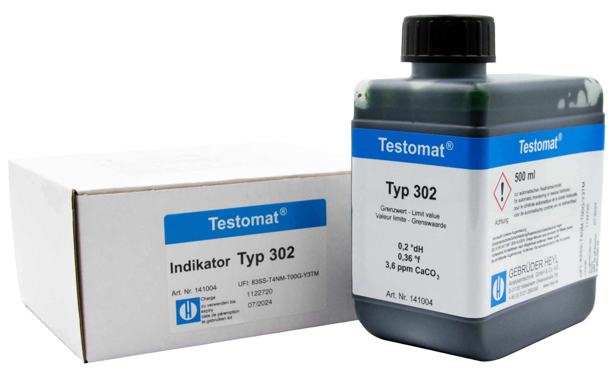 Testomat® 808 indicator 302 500 ml Testomat® 808 Indikator 302, 500 ml Flasche mit Verpackung