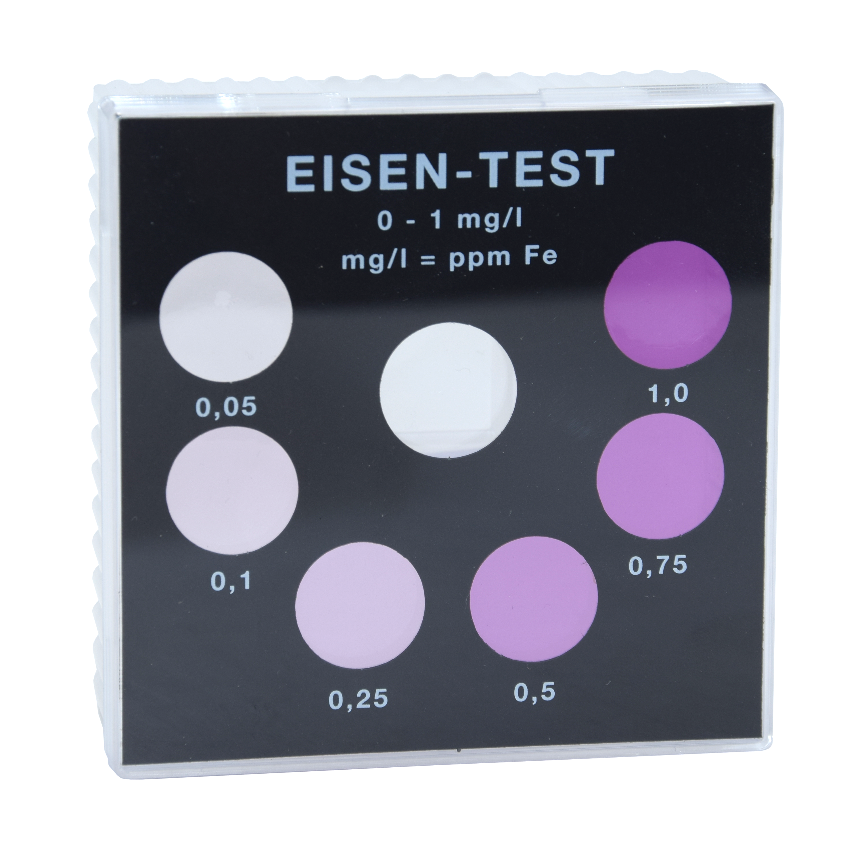 Testoval® Colour Comparator Iron dissolved 0-1mg/l Farbvergleichsgerät Testoval Eisen 0–1 mg/l, optische Messung, Bedienung über Farbvergleich