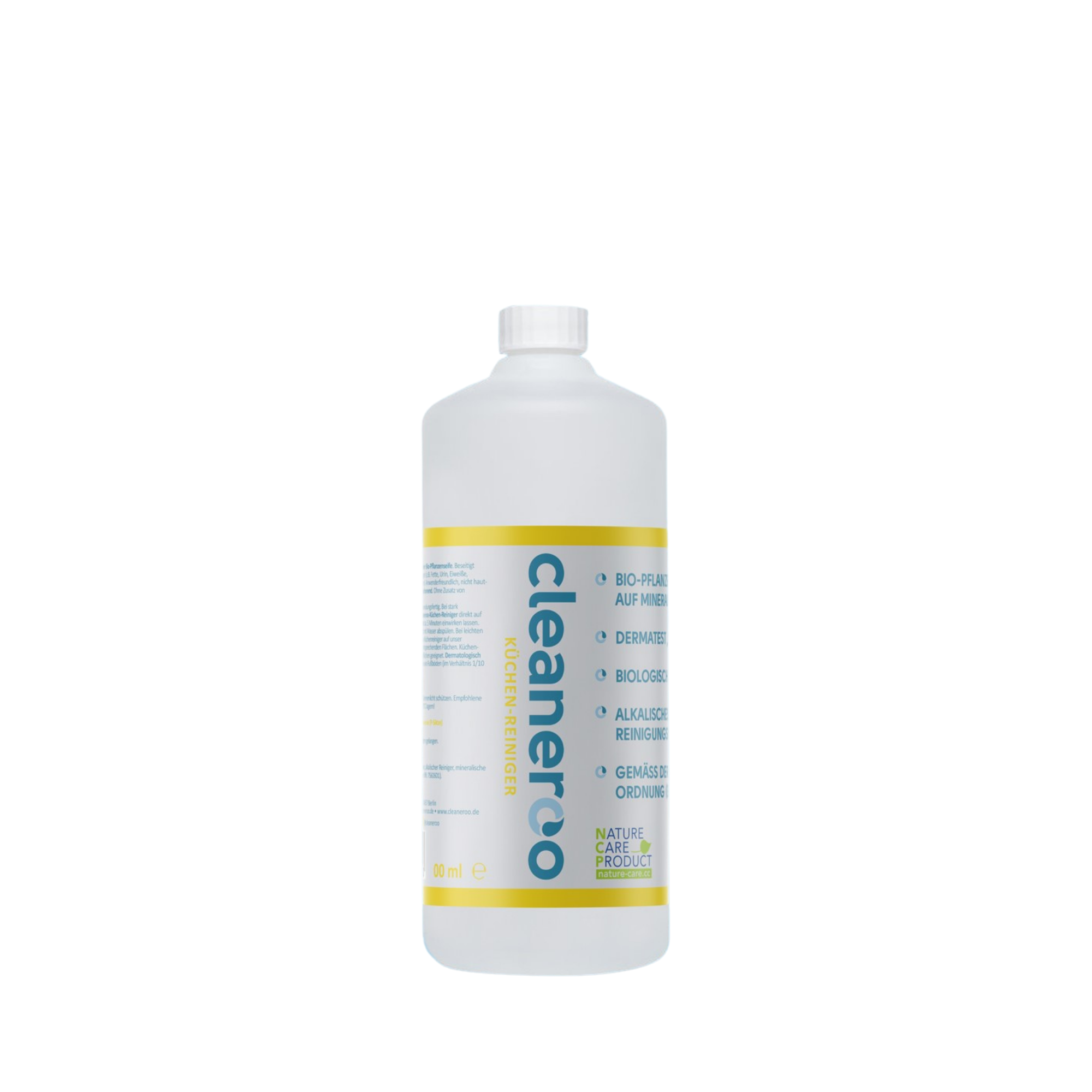 cleaneroo kitchen cleaner (yellow) cleaneroo Küchenreiniger (gelb), 1L Flasche mit gelbem Etikett, umweltfreundlicher Küchenreiniger
