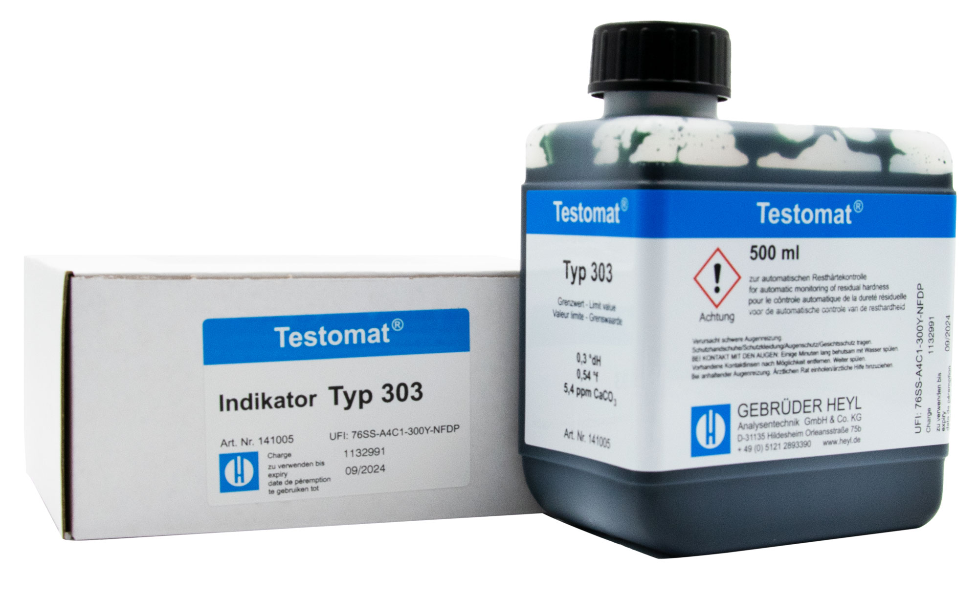 Testomat® 808 indicator 303 Testomat® 808 Indikator 303, 500 ml Flasche mit Verpackung